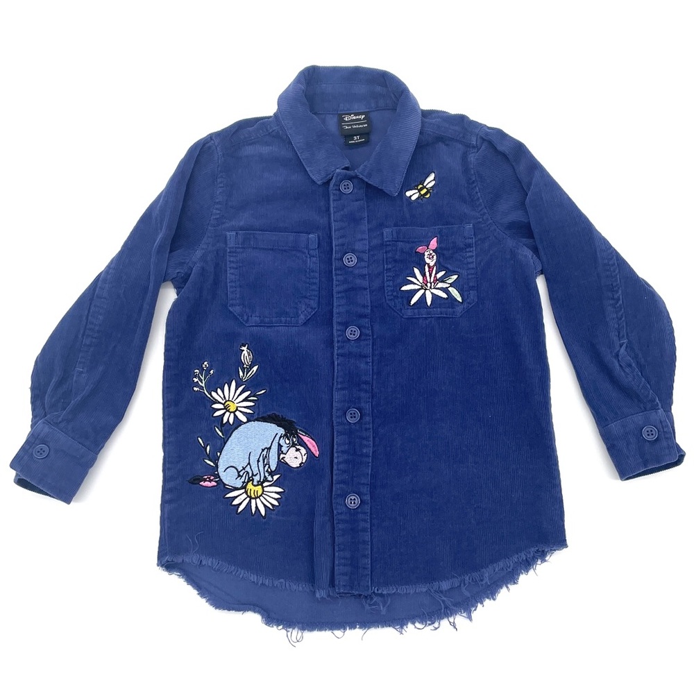 Disney | Winnie the Pooh | Blue Vintage Corduroy Button Down Shirt